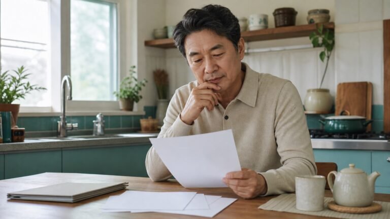 조기노령연금 수급 조건을 확인하는 중년 남성